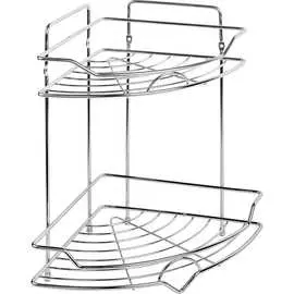 Угловая двухъярусная полка для ванной lemax