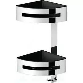 Угловая двухэтажная полка для душа LANGBERGER