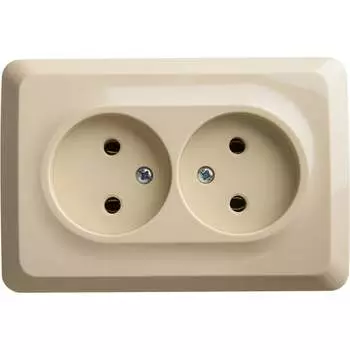 Угловая двухместная розетка Systeme Electric Этюд PA16-105K