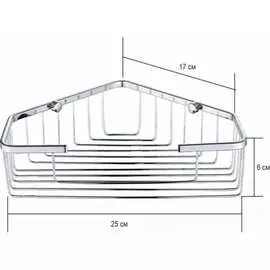 Угловая металлическая полка Ekko