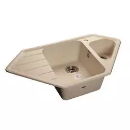 Угловая мраморная кухонная мойка GranFest