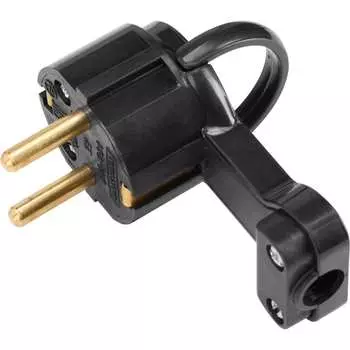 Угловая плоская вилка BYLECTRICA В16-061 черный