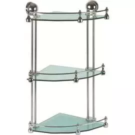 Угловая стеклянная полка для ванной Аквалиния