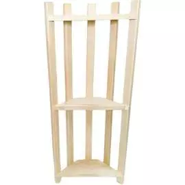 Угловая трехъярусная полка Бацькина баня 30399