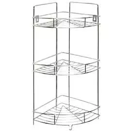 Угловая трехъярусная полка для ванной комнаты Аквалиния