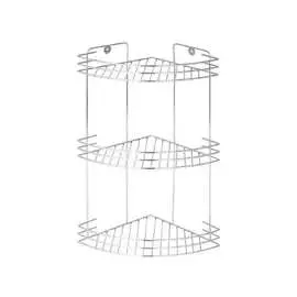 Угловая трехъярусная полка для ванной комнаты Аквалиния