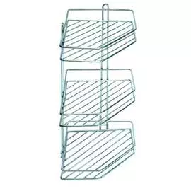 Угловая трехъярусная полка для ванной комнаты Аквалиния