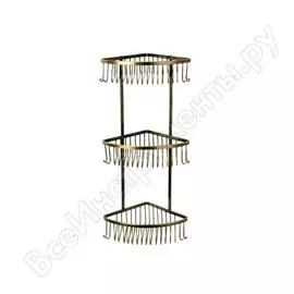 Трехэтажная угловая полка FIXSEN