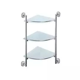 Угловая трехэтажная стеклянная полка Potato