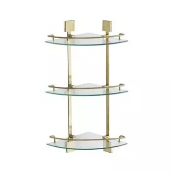 Угловая тройная стеклянная полка Savol 24573