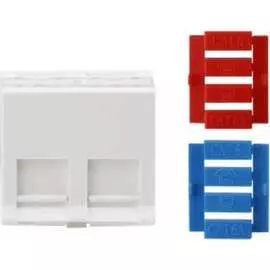 Угловая вставка Hyperline 45x45 аналог Mosaic для 2х модулей Кeystone Jack 426180