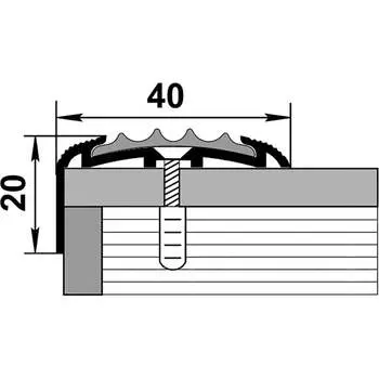 Угловой алюминиевый порог Лука УТ000023668