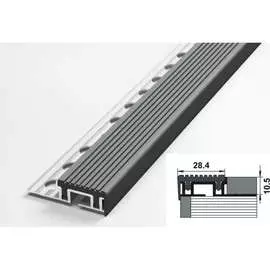 Угловой антискользящий алюминиевый декоративный порог Лука