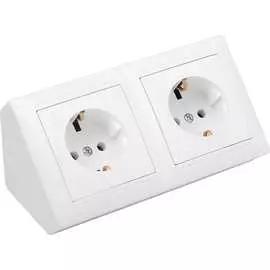 Угловой блок двухместной розетки BYLECTRICA СТИЛЬ РА16-752