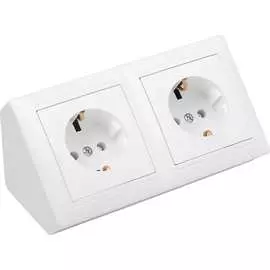 Угловой блок двухместной розетки BYLECTRICA СТИЛЬ РА16-756