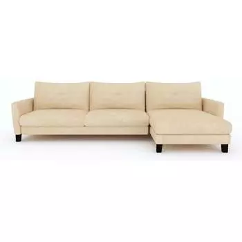 Угловой диван MZ5 Диваны Энди Cube 10755908 Teddy 008 (светлый беж)