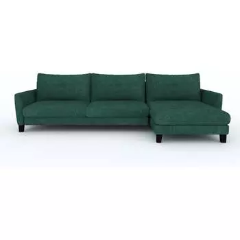 Угловой диван MZ5 Диваны Энди Cube 10755962 Teddy 626 (тёмно-зеленый)