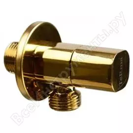 Угловой кран terma 1/2 н/н, хромированный, керамический затвор, ручка треугольная, cold 33639 26222