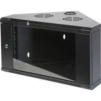 Угловой настенный шкаф TWT CBWTG-6U-6x4-BK