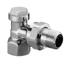 Угловой вентиль oventrop combi c dn-15 на обратную линию, 1/2"х1/2", вн, хромированный 1164554