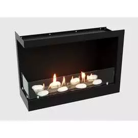 Угловой встроенный биокамин Lux Fire