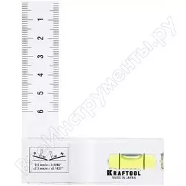 Угольник-уровень crystal kraftool 1-34867