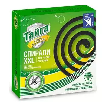 Угольные спирали от комаров Тайга ИН-136