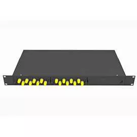 Укомплектованный многомодовый стоечный оптический кросс TopLan КРС-Top-1U-16ST/U-OM2-BK