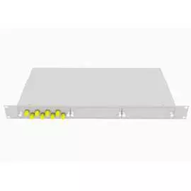 Укомплектованный многомодовый стоечный оптический кросс TopLan КРС-Top-1U-08ST/U-OM2-GY