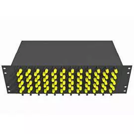 Укомплектованный многомодовый стоечный оптический кросс TopLan КРС-Top-3U-96ST/U-OM2-BK