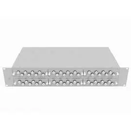 Укомплектованный многомодовый стоечный оптический кросс TopLan КРС-Top-2U-48FC/U-OM2-GY
