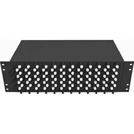 Укомплектованный многомодовый стоечный оптический кросс TopLan КРС-Top-3U-96FC/U-OM2-BK