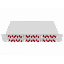 Укомплектованный одномодовый стоечный оптический кросс TopLan КРС-Top-2U-48FC/U-OS2-GY