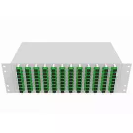 Укомплектованный одномодовый стоечный оптический кросс TopLan КРС-Top-3U-96SC/A-OS2-GY