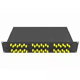 Укомплектованный стоечный оптический кросс TopLan КРС-Top-2U-48ST/U-OM2-BK
