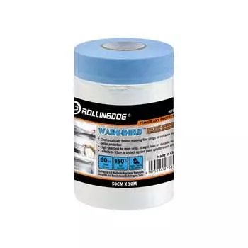 Укрывное полотно Rollingdog на малярной ленте WASHI-SHIELD 30 м x 55 см 81449