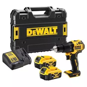 Ультракомпактная бесщёточная ударная дрель шуруповерт Dewalt 18 В XR DCD709P2T-QW