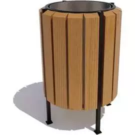 Уличная урна 7 скамеек Гео 67040/ГЕО/9005/С_ДУБ