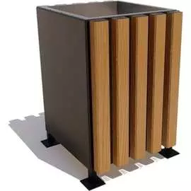 Уличная урна 7 скамеек Компаньон 67019/КОМП/9005/С_ДУБ