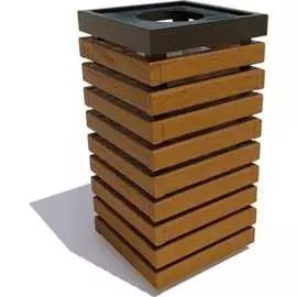 Уличная урна 7 скамеек Аллея 67062/АЛЛ/9005/С_ТИК