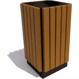 Уличная урна 7 скамеек Вертикаль 67023/ВЕРТ/9005/Л_ТИК