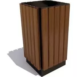 Уличная урна 7 скамеек Вертикаль 67023/ВЕРТ/9005/Л_ПАЛ