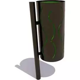 Уличная урна 7 скамеек Сириус 67093/СИРИУС/9005