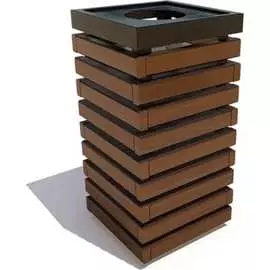 Уличная урна 7 скамеек Аллея 67062/АЛЛ/9005/С_ПАЛ