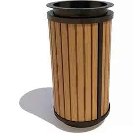 Уличная урна 7 скамеек Стрит 67058/СТРТ/9005/С_ДУБ