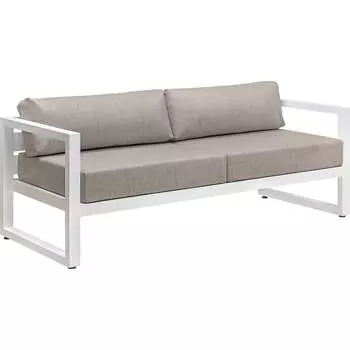 Уличный диван GreenWeen CAPRI белый алюминий, светло-серый велюр GW-AL-CAPRI-SOFA-1900W