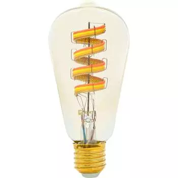 Умная филаментная rgb лампа EKF ST64 slwf-e27-st64-fil-rgbw
