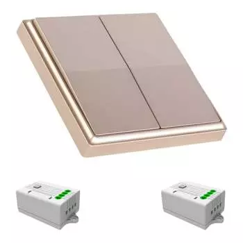 Умный беспроводной двухклавишный выключатель GRITT