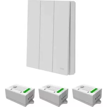 Умный беспроводной трехклавишный выключатель GRITT Evolution 14106