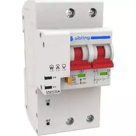 Умный двухполюсный автоматический выключатель SIBLING